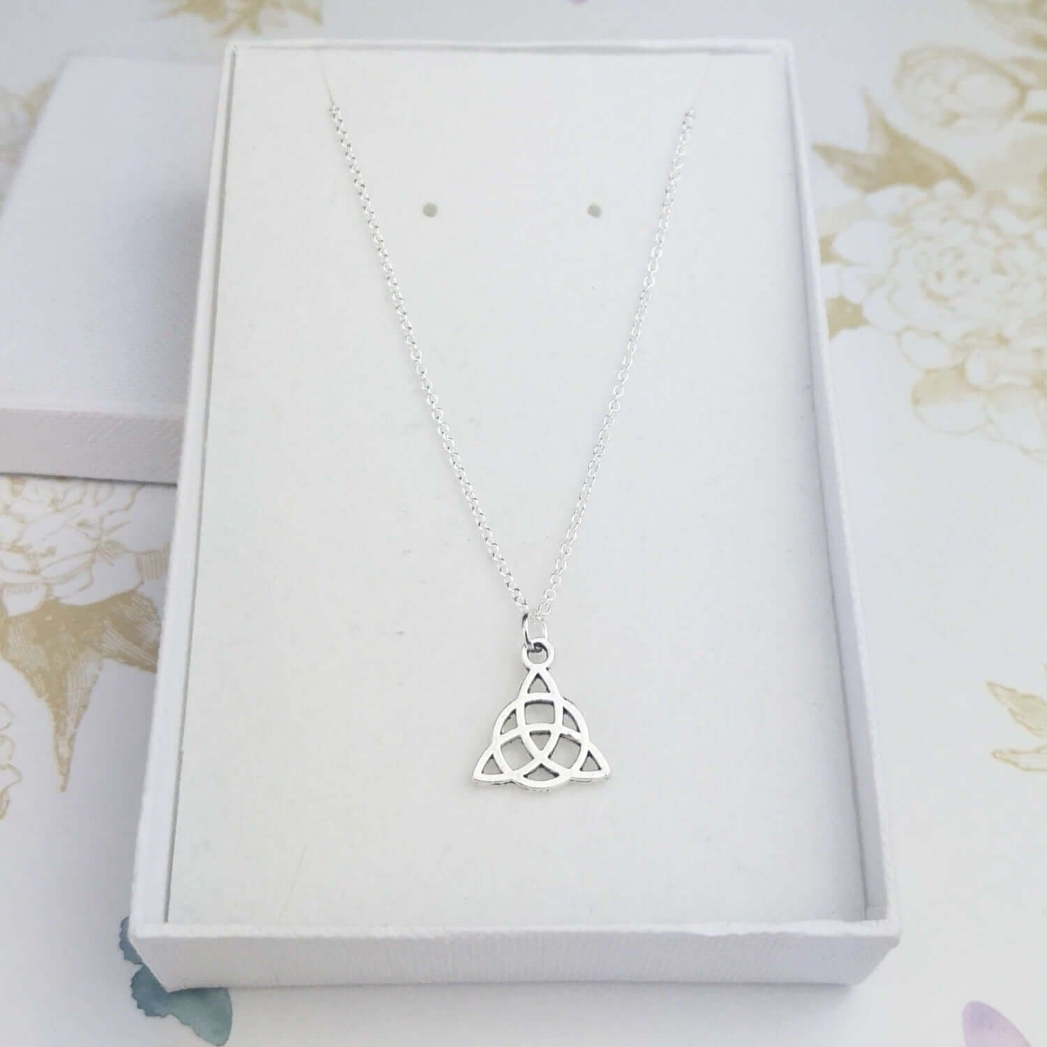 Celtic knot necklace in sterling silver