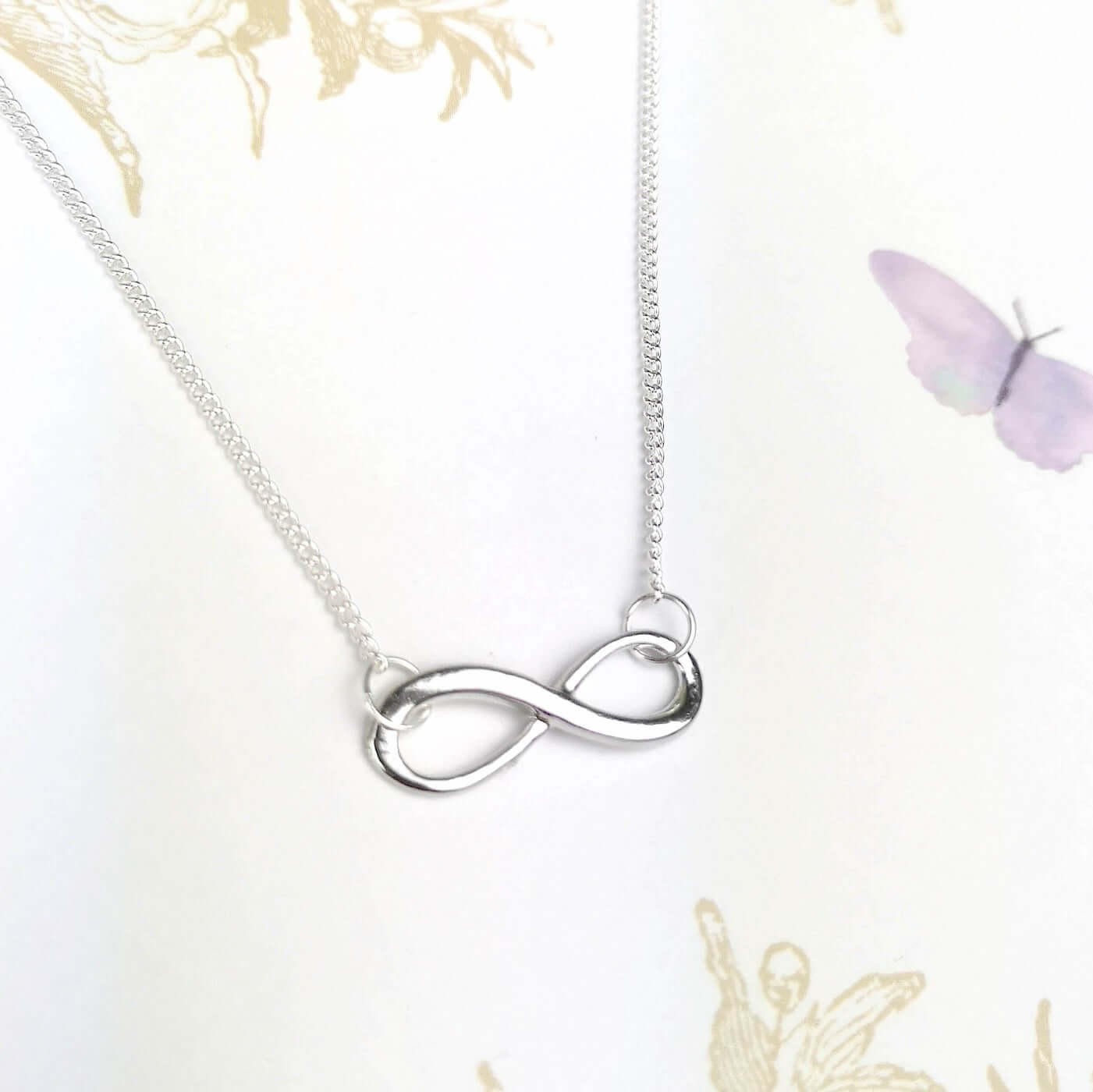 Sterling silver infinity necklace