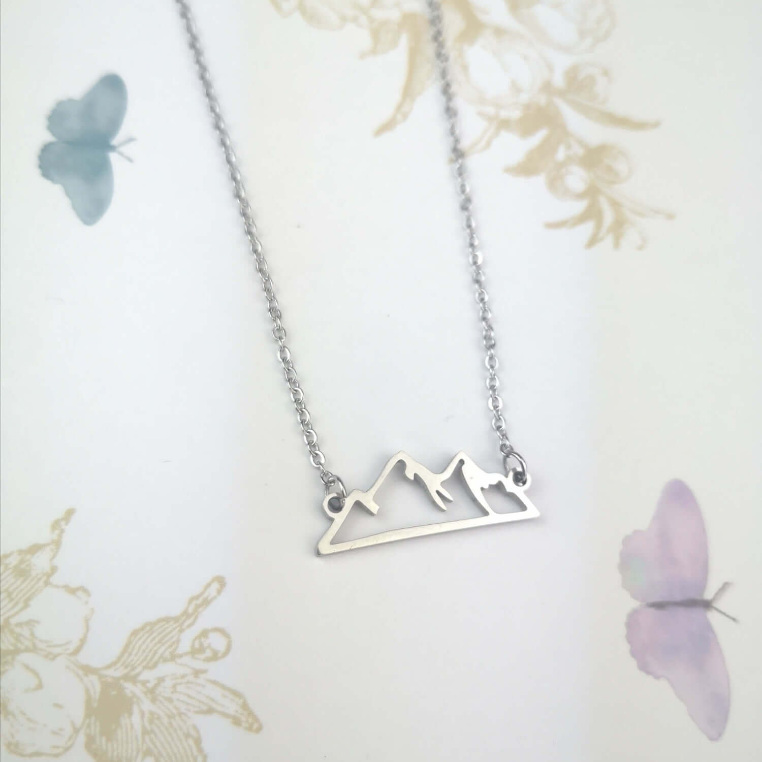 Sterling Silver mountain necklace