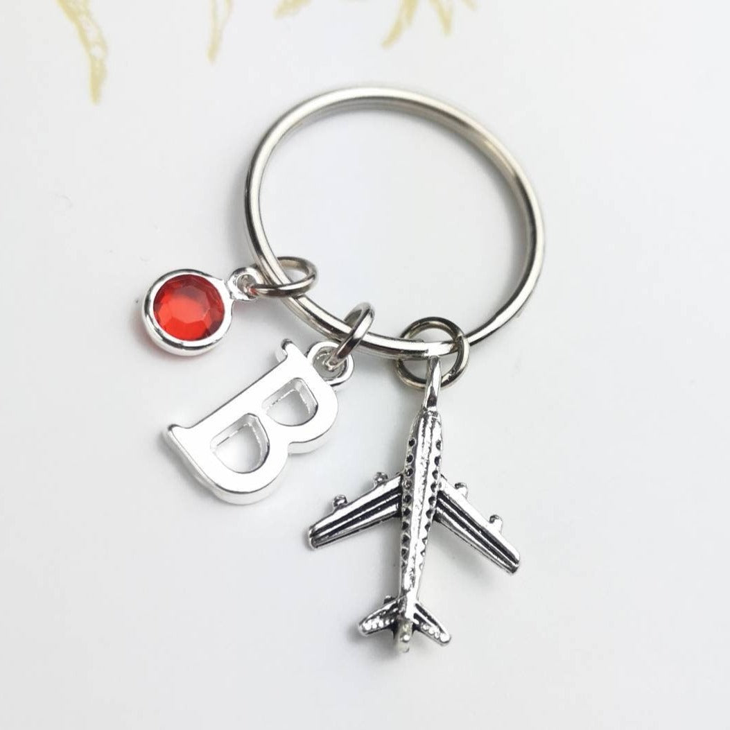 Personalised airplane keyring