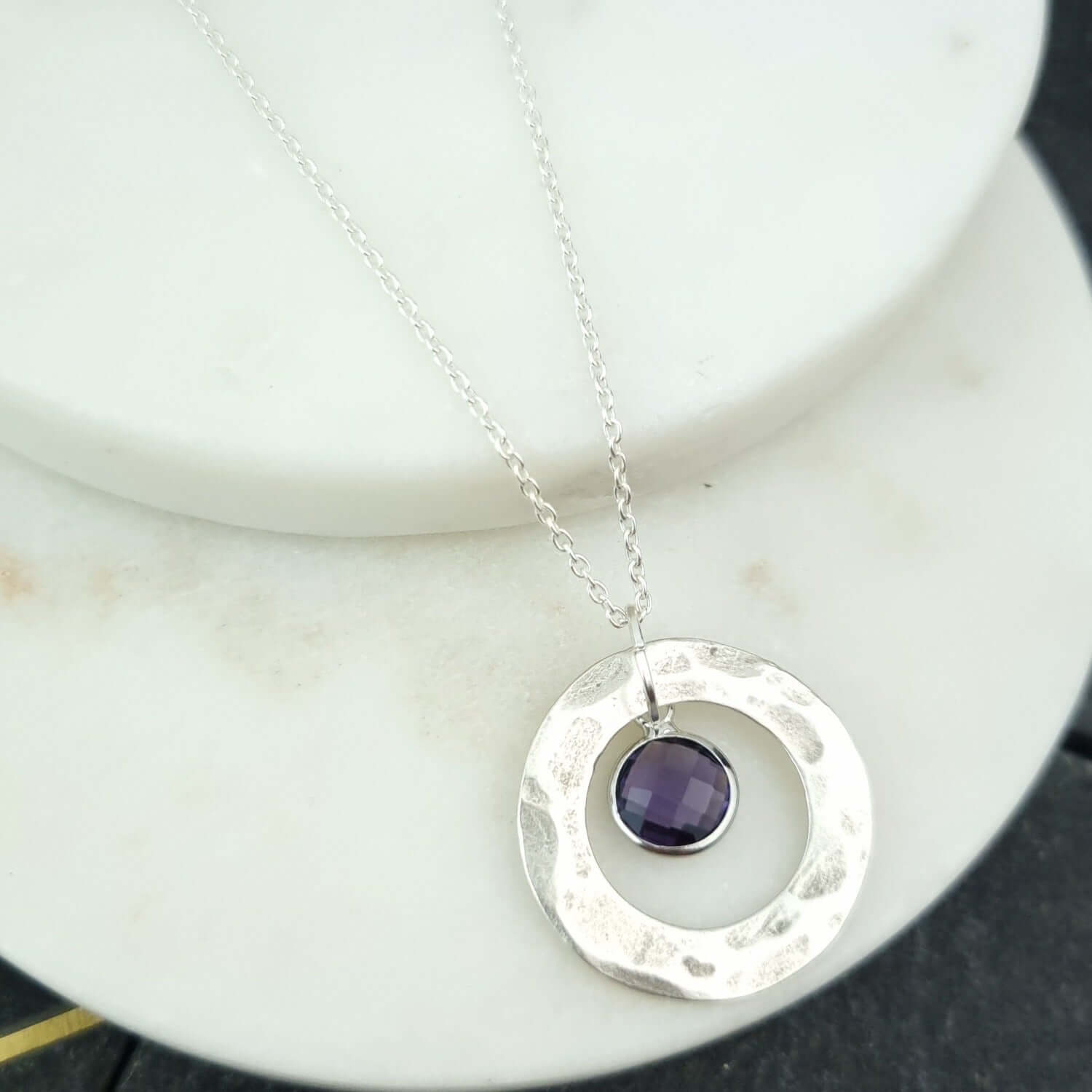 February Amethyst Birthstone Necklace