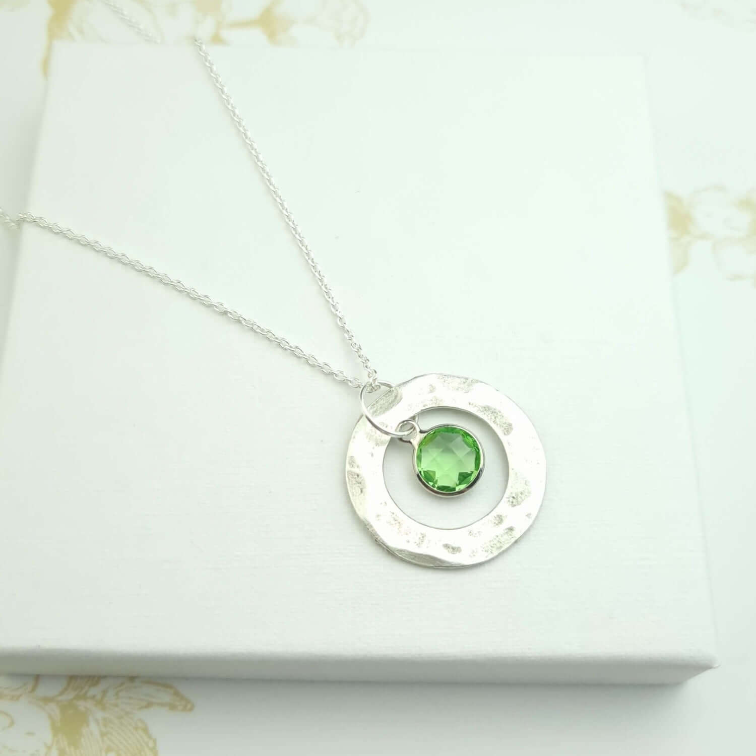 August birthstone necklace