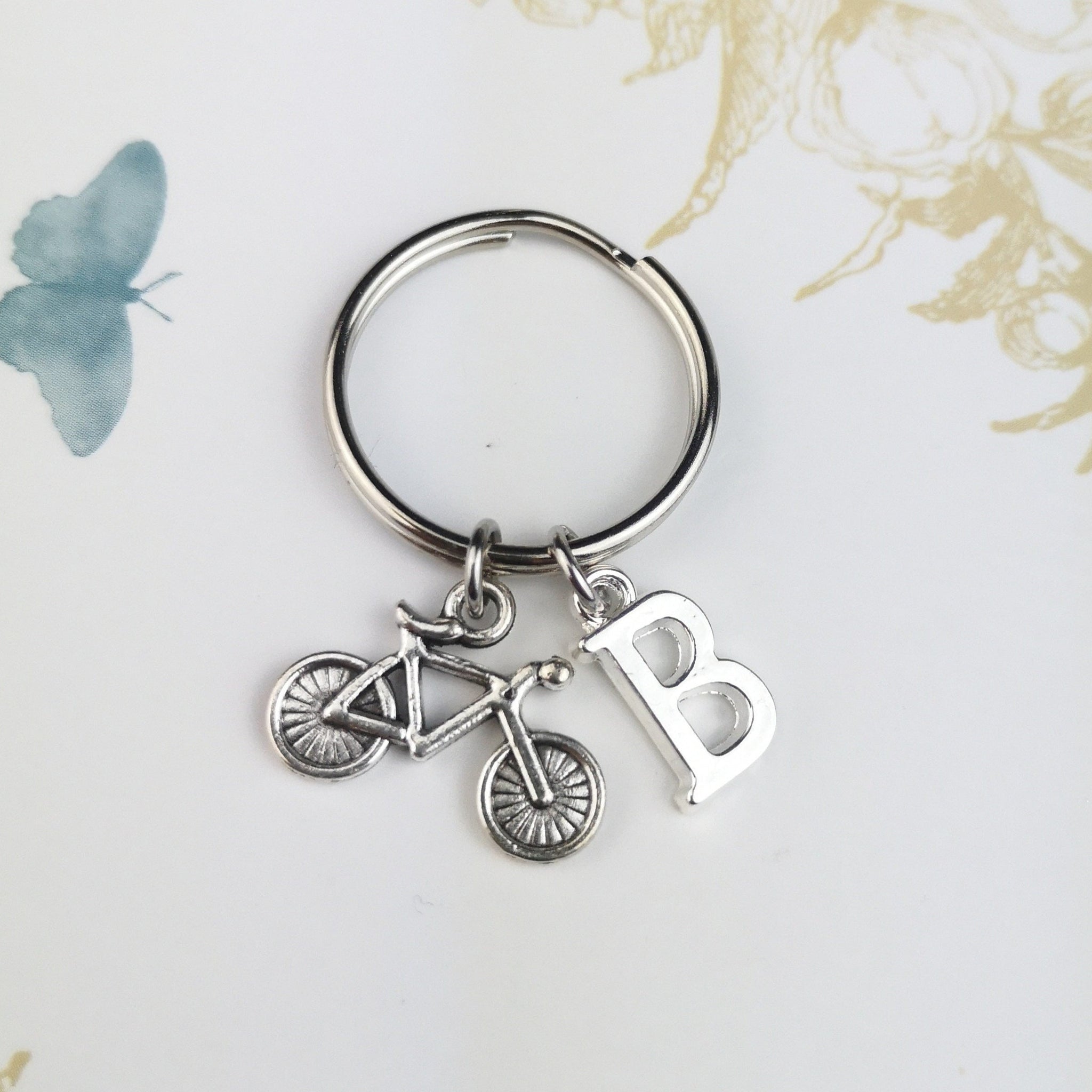 personalised bike keyring