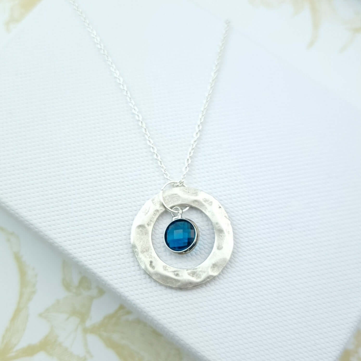 December Birthstone Necklace in a gift box