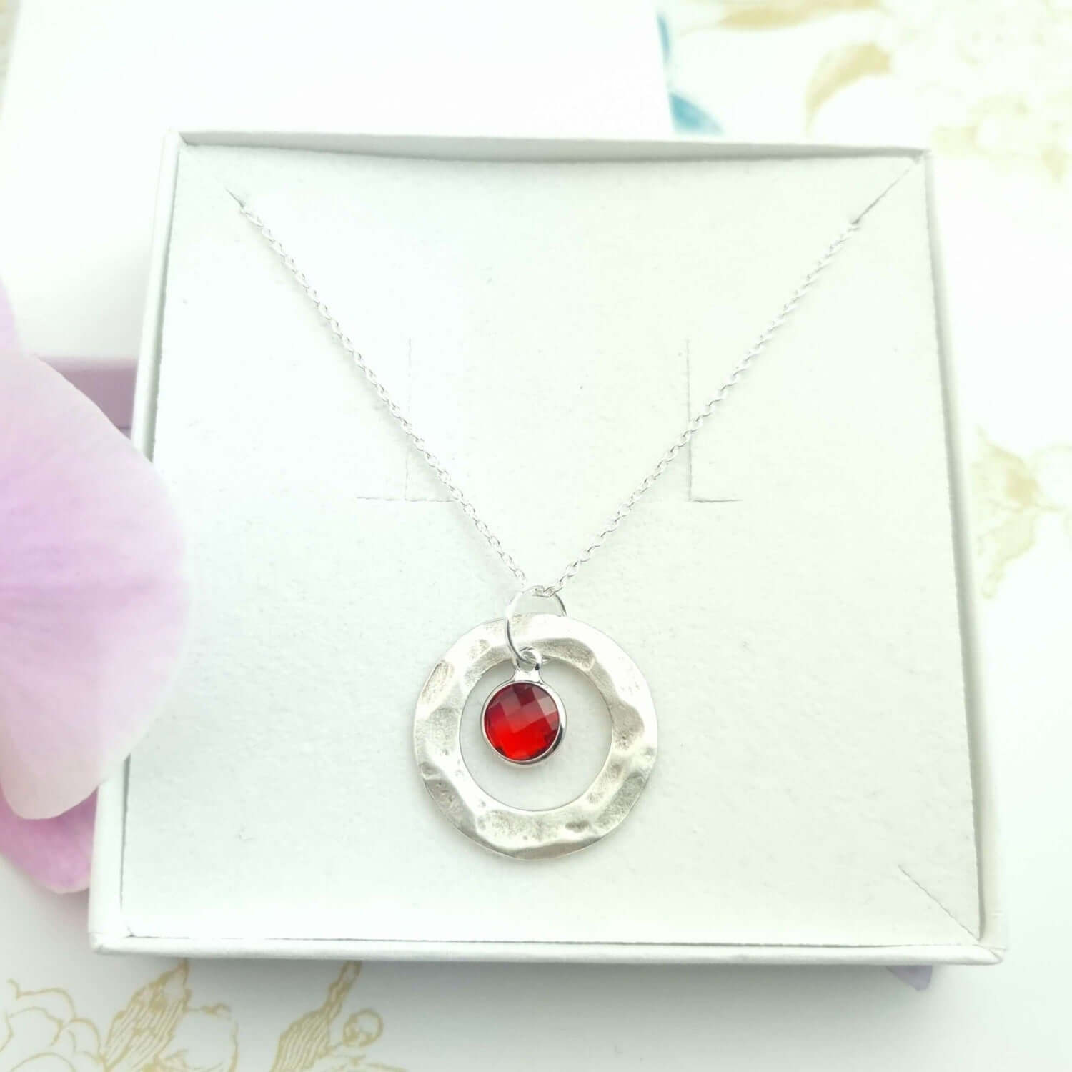 July birthstone necklace