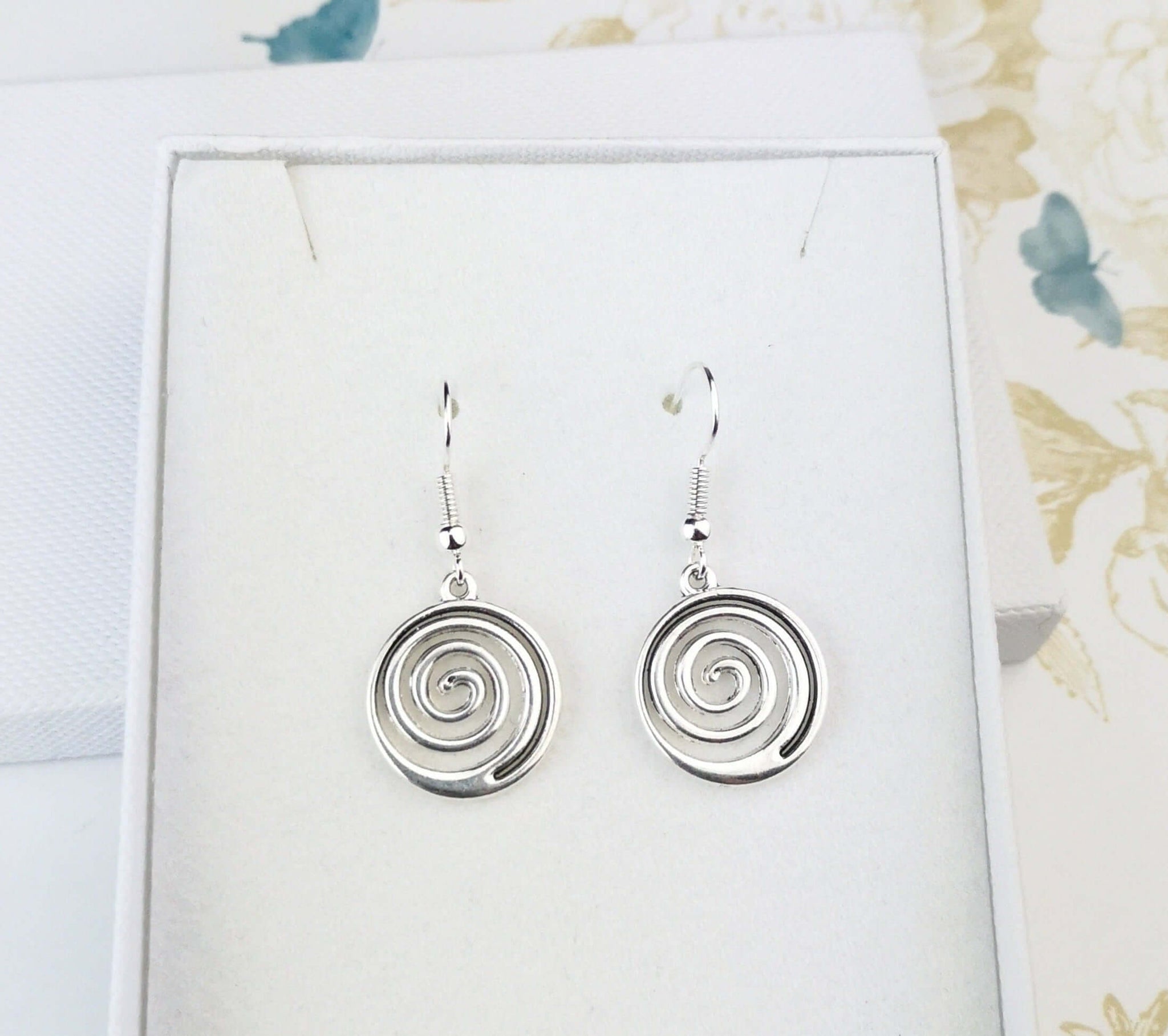 boho swirl drop earrings