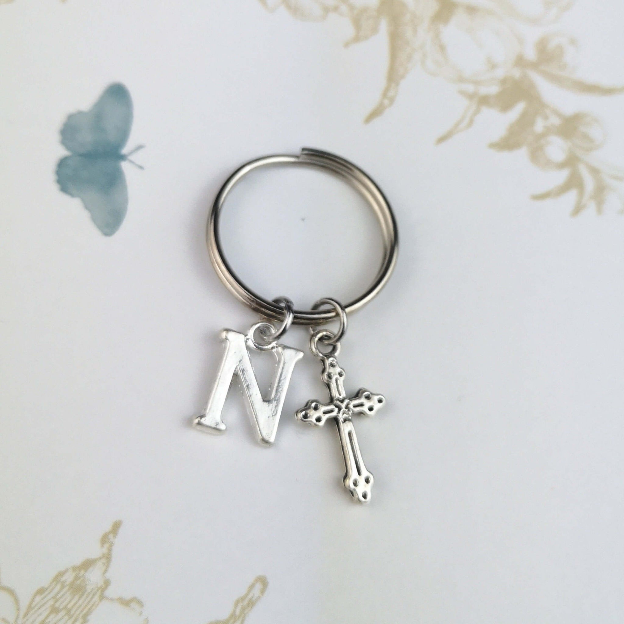 Personalised cross keyring