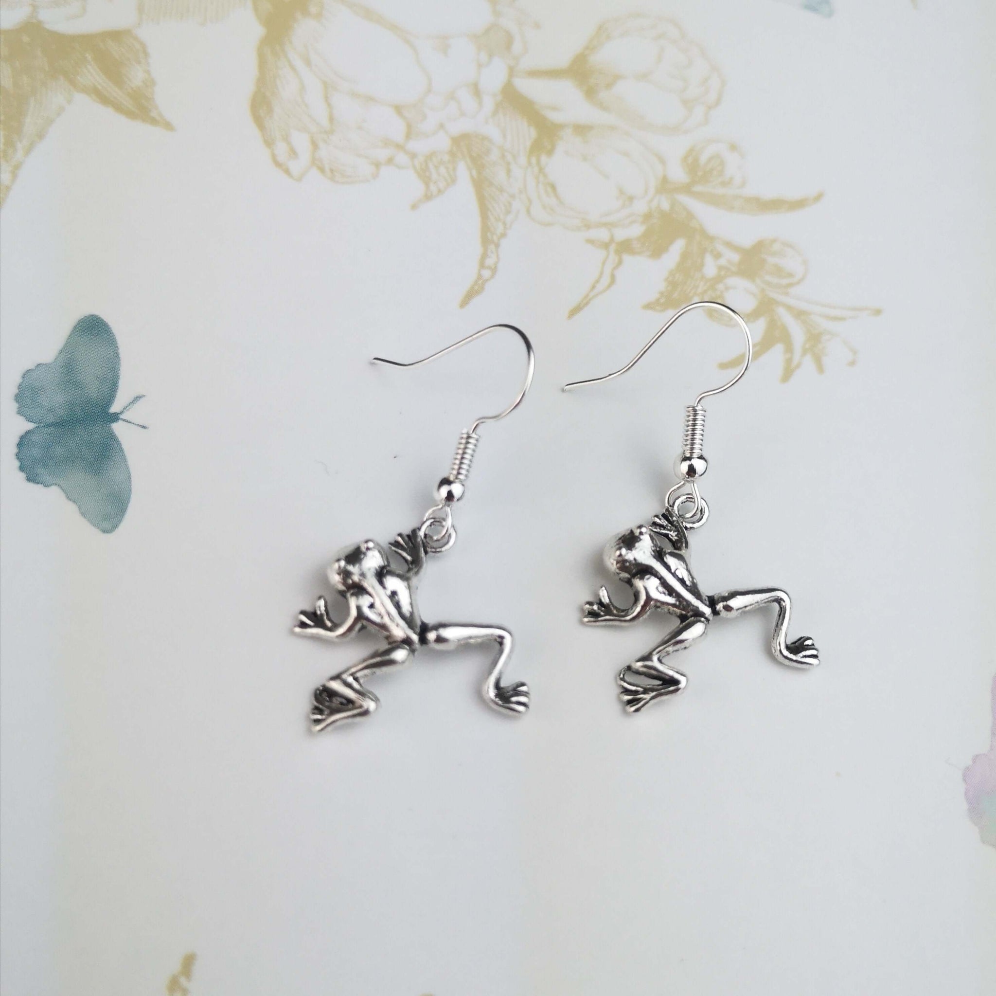 frog drop earrings