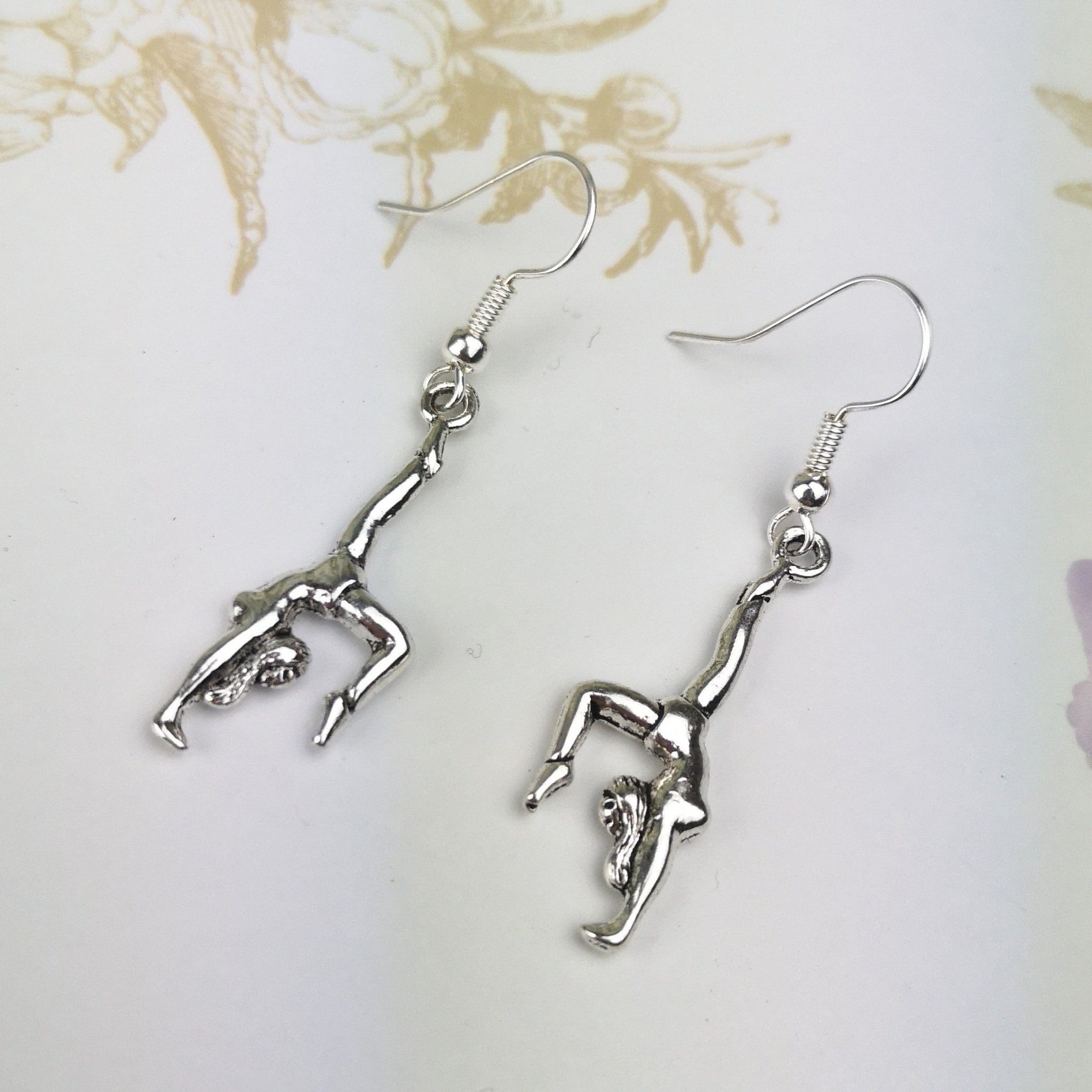 Sterling Silver Gymnast Earrings