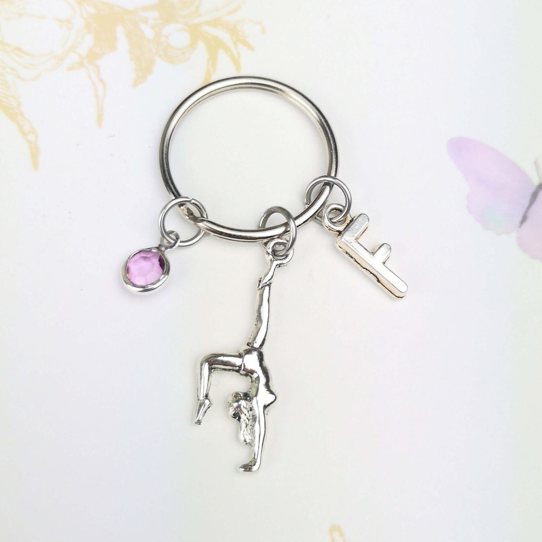 personalised gymnast keyring