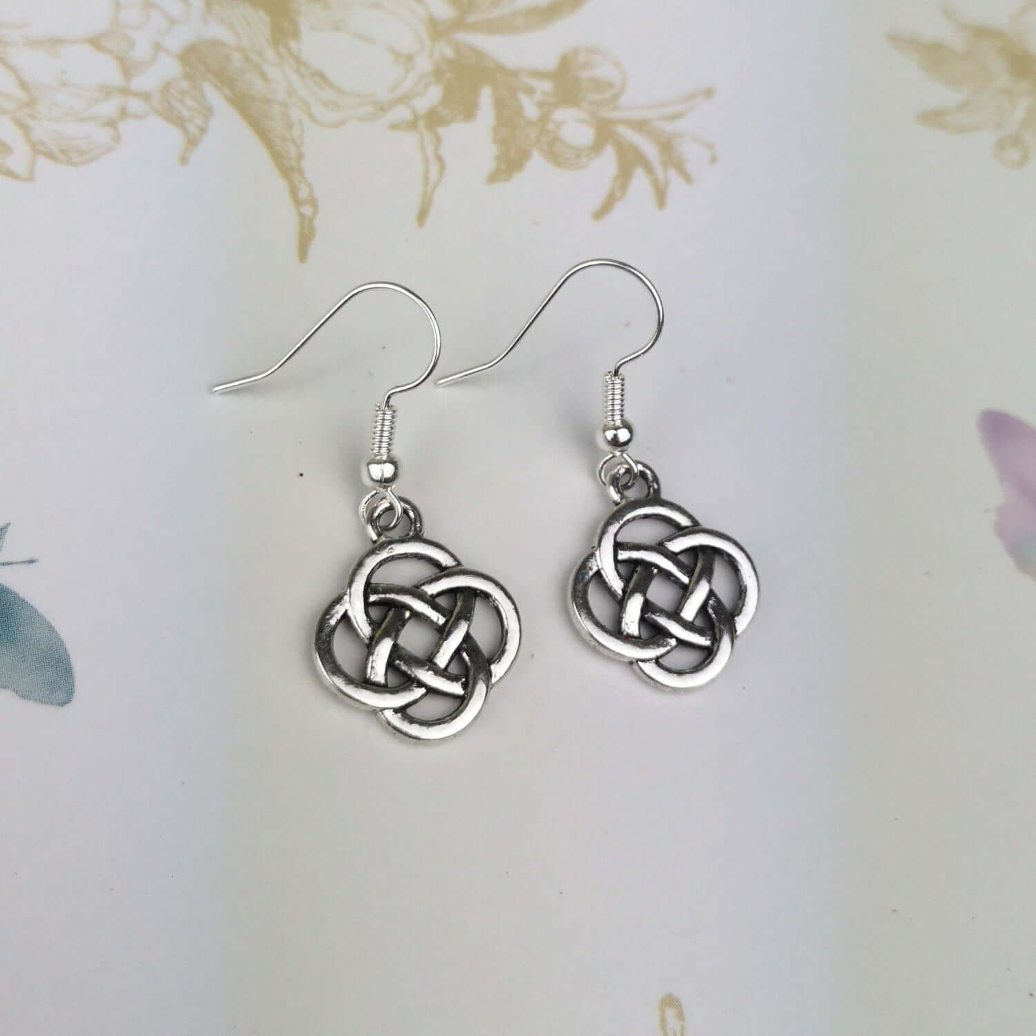 celtic knot earrings silver
