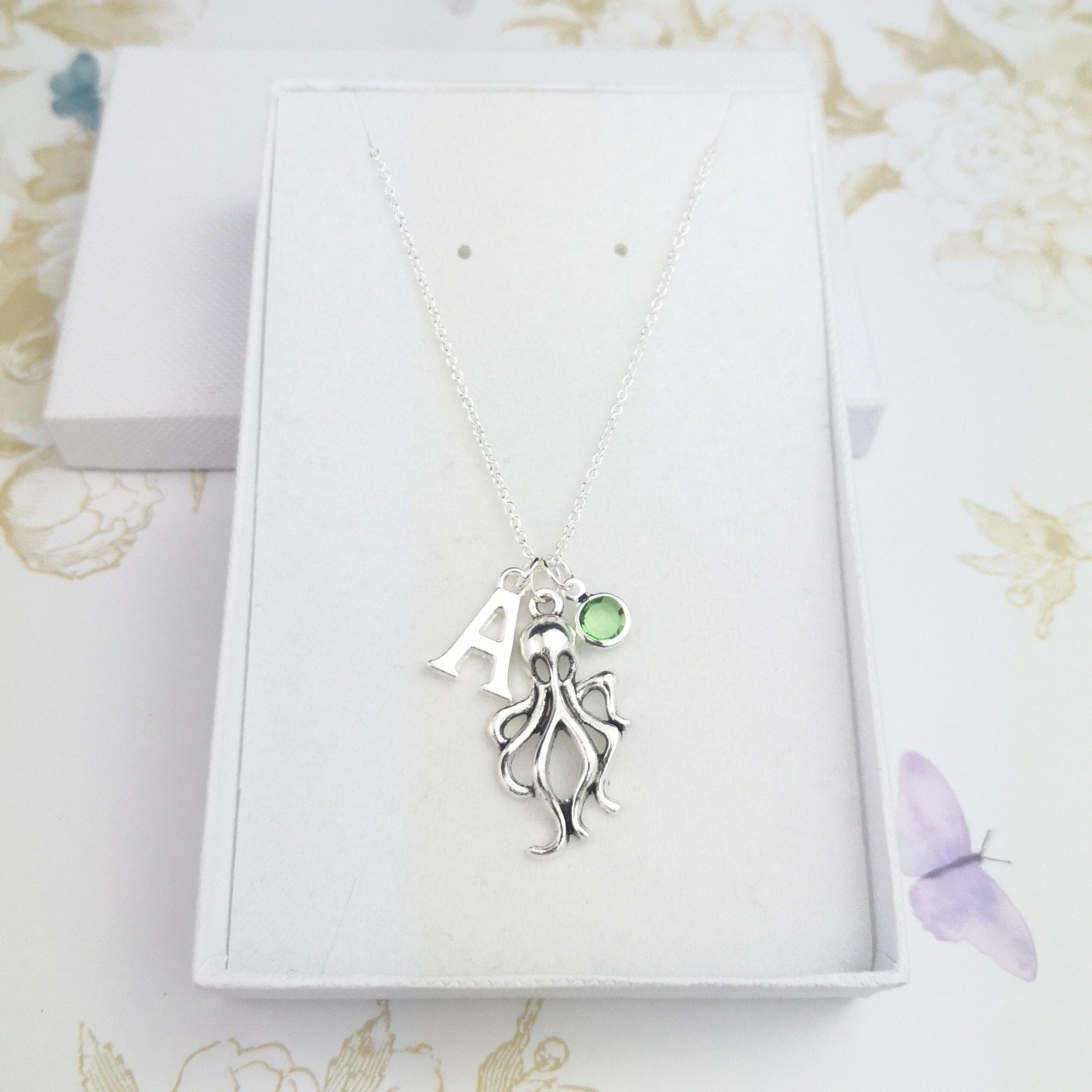 personalised octopus necklace