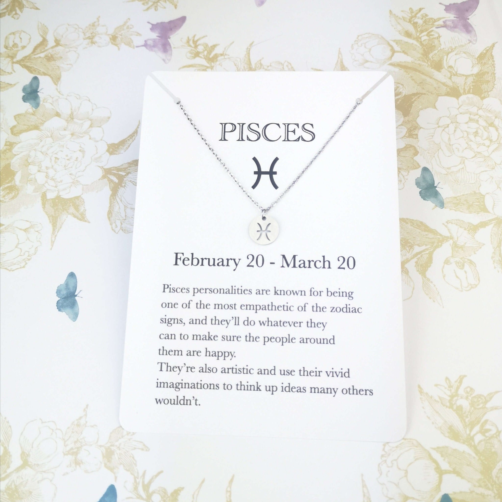 pisces star sign necklace