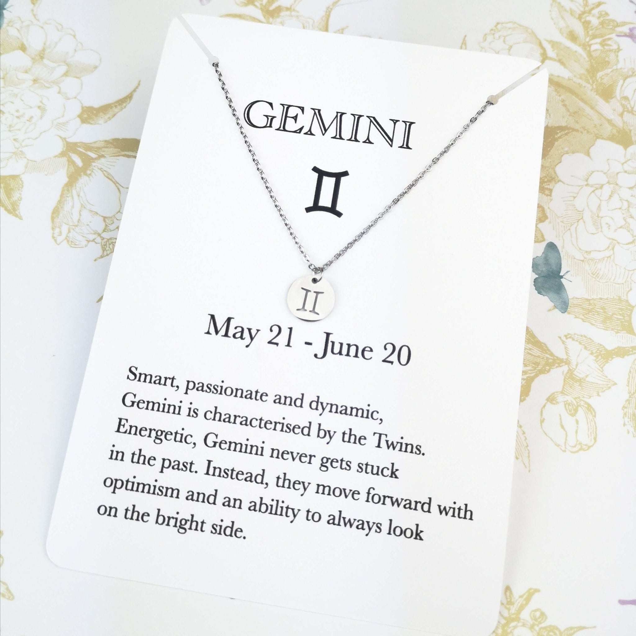 Gemini star sign necklace