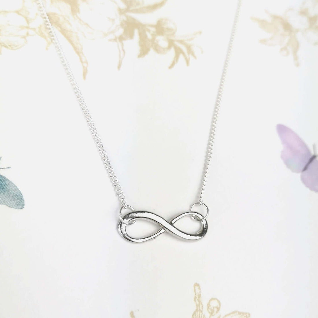 Sterling silver infinity necklace