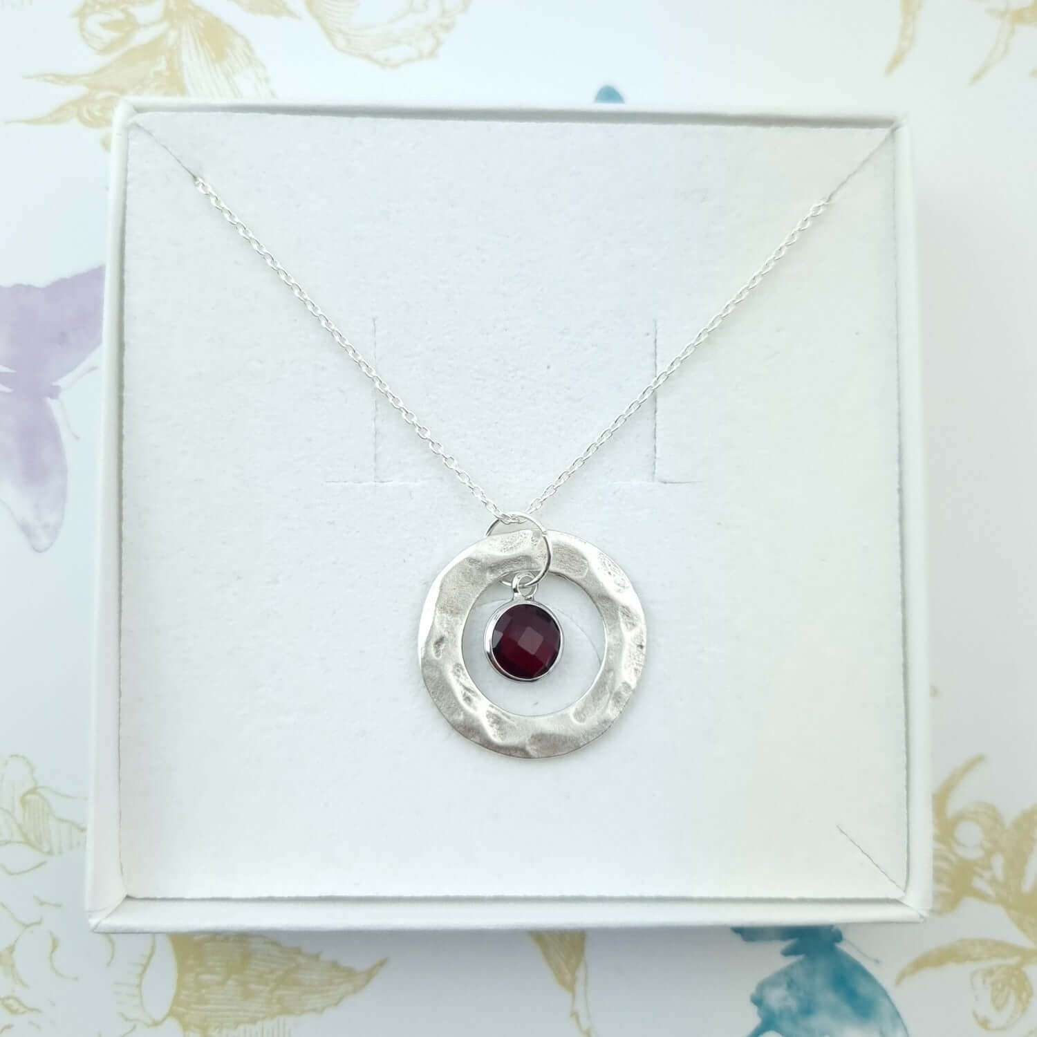 Sterling Silver January Birthstone Necklace