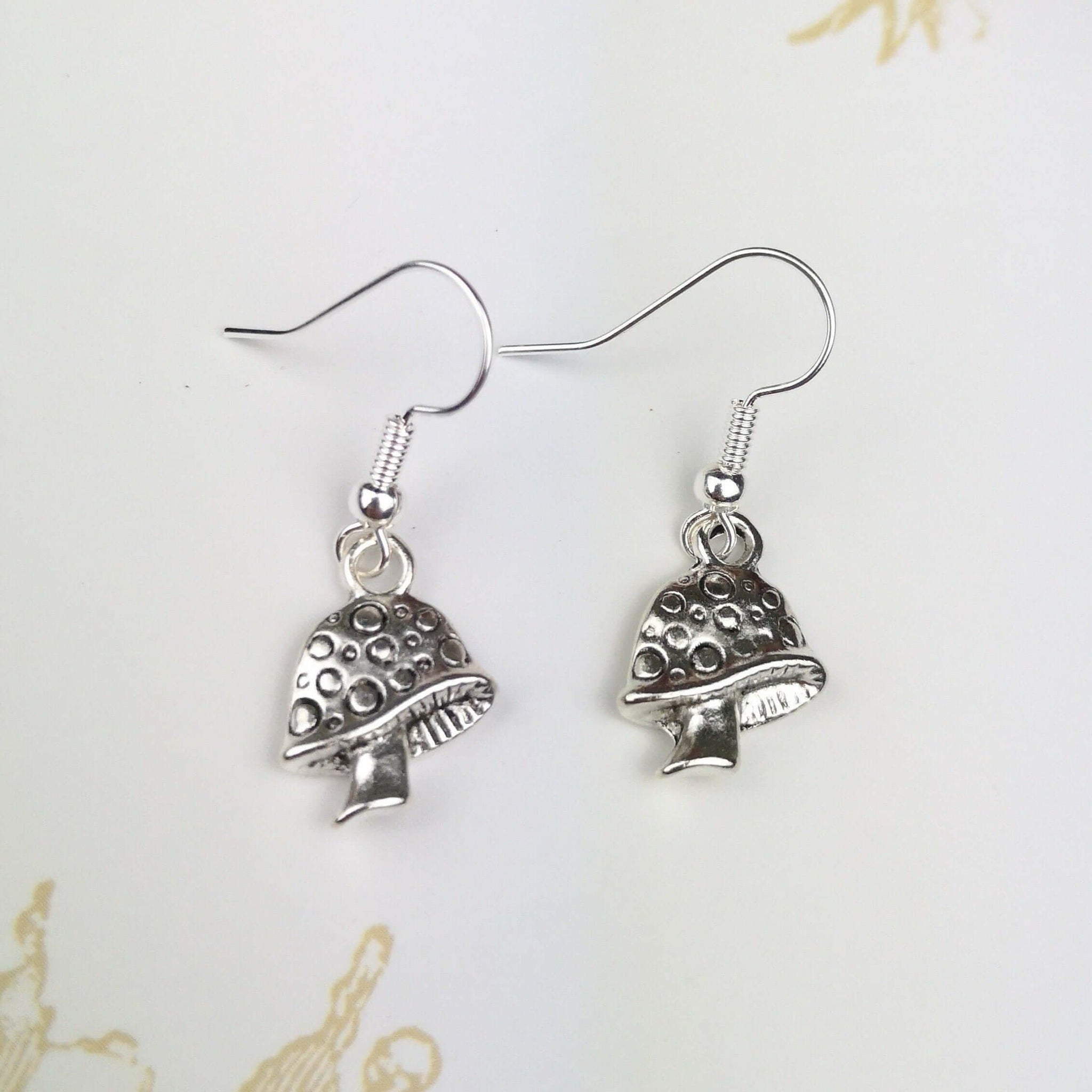 mushroom earrings