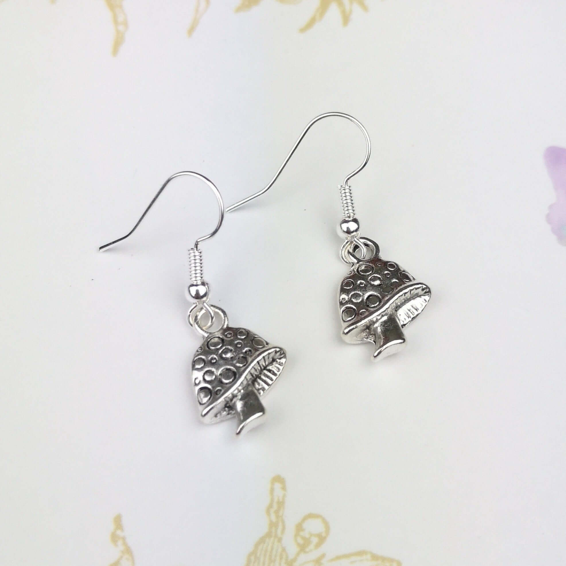 mushroom drop dangle earrings