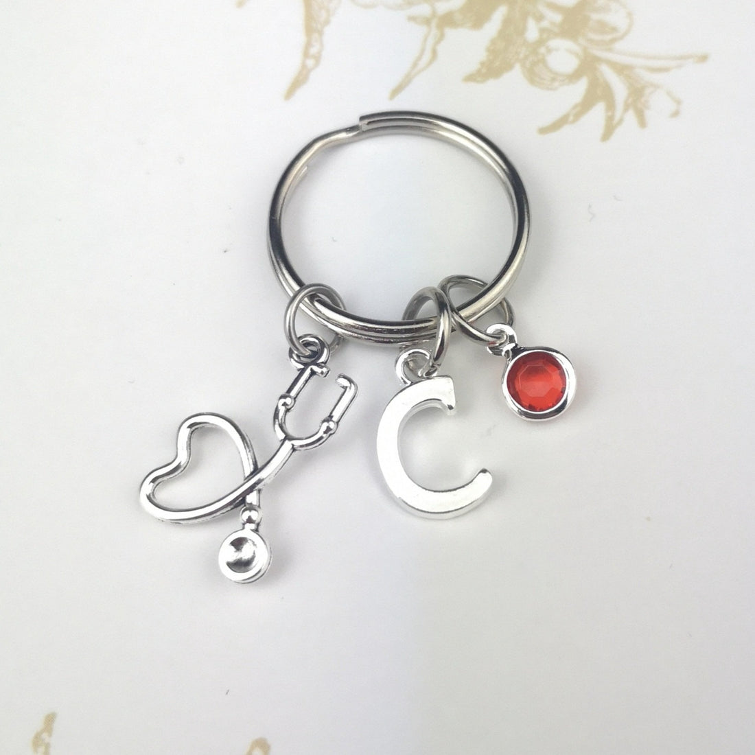 personalised stethoscope keyring