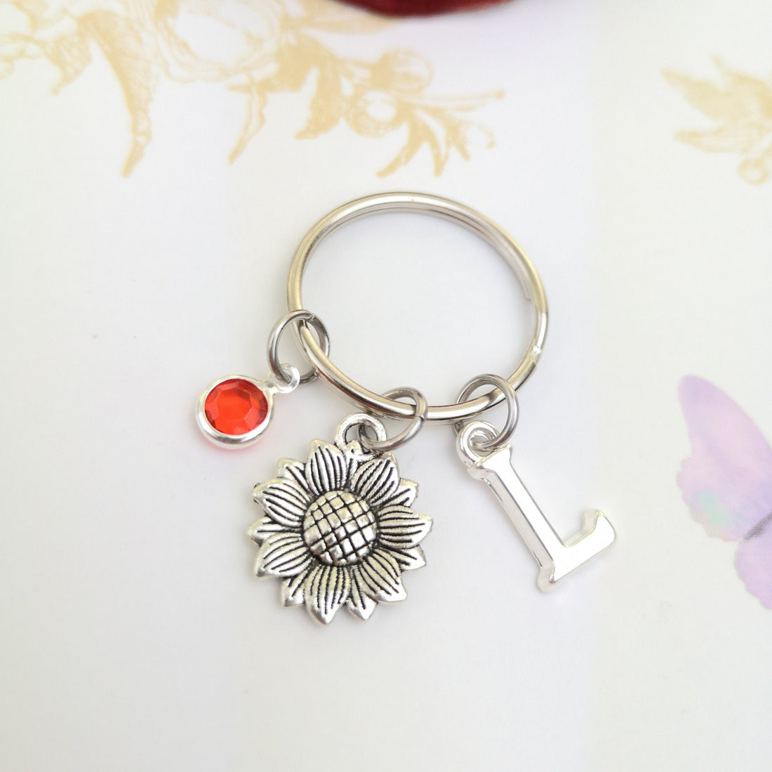 sunflower keyring