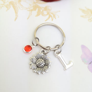 sunflower keyring