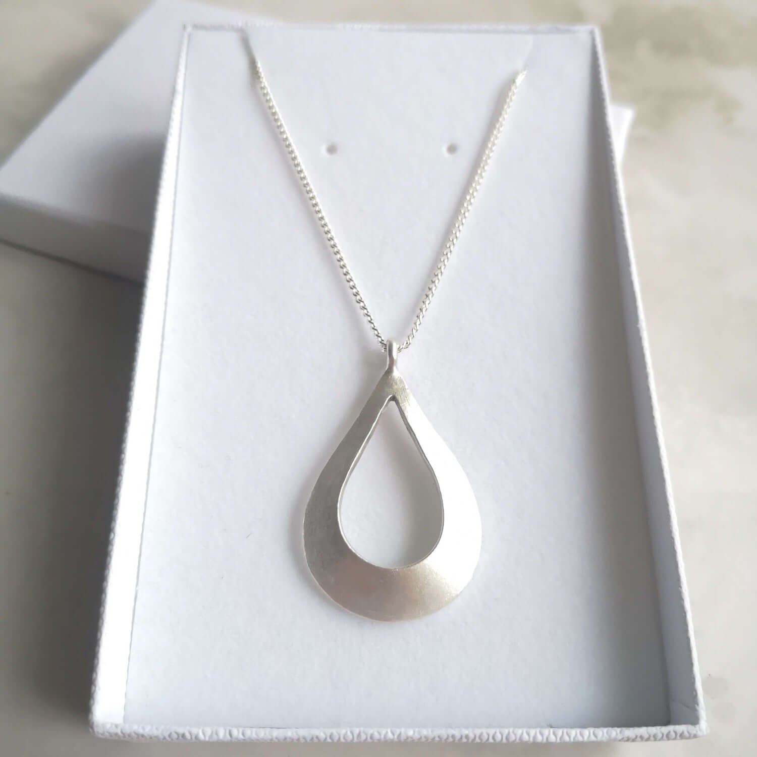 Sterling Silver teardrop necklace in a gift box