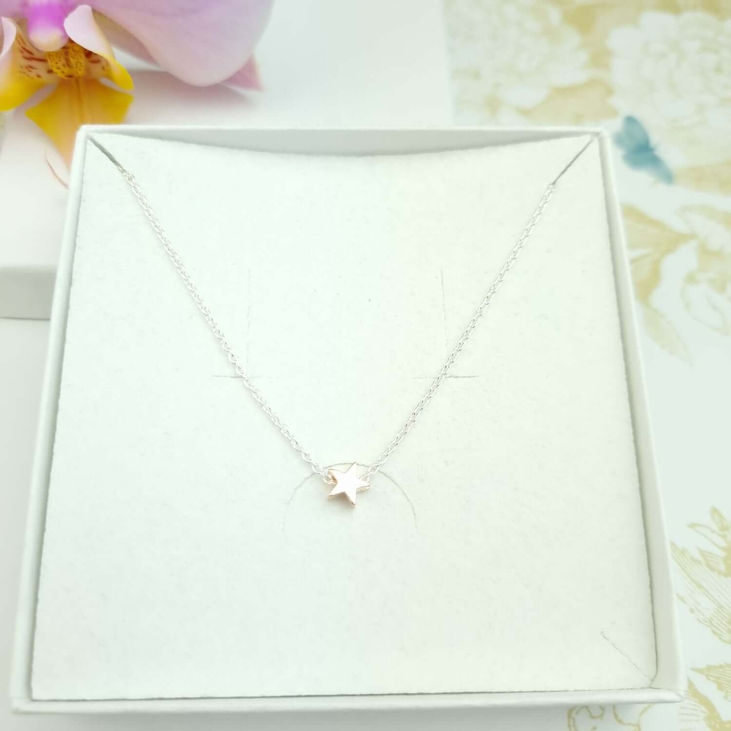 Tiny Star Sterling Silver Chain