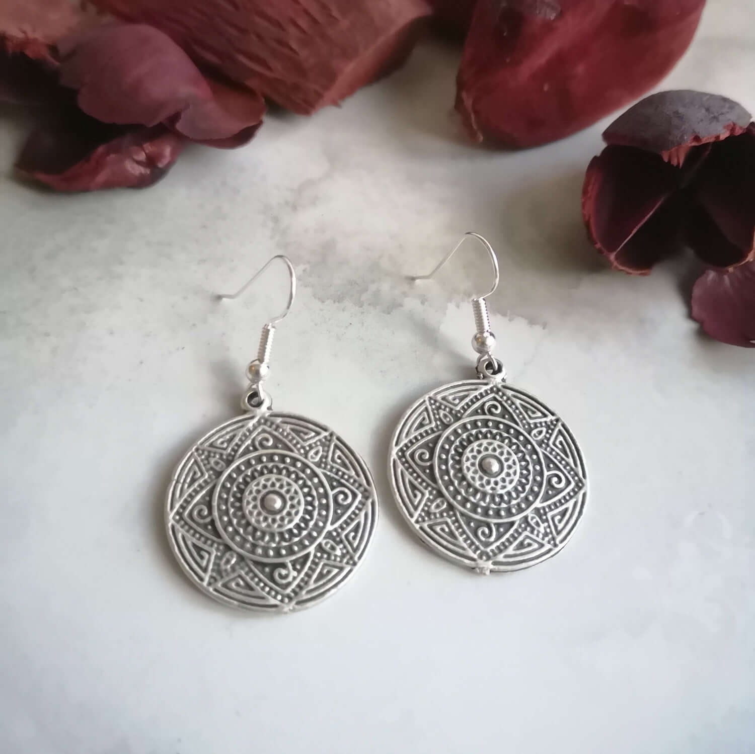 Mandala boho earrings