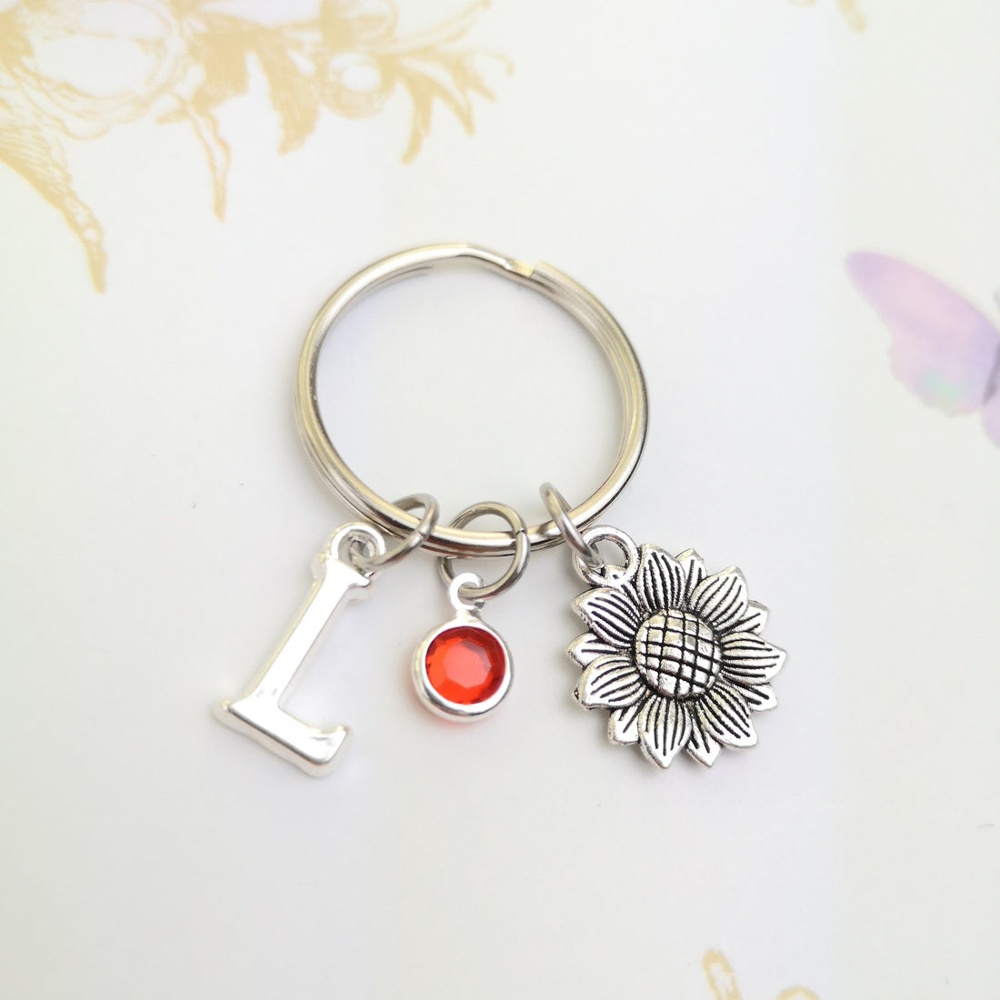 sunflower keyring