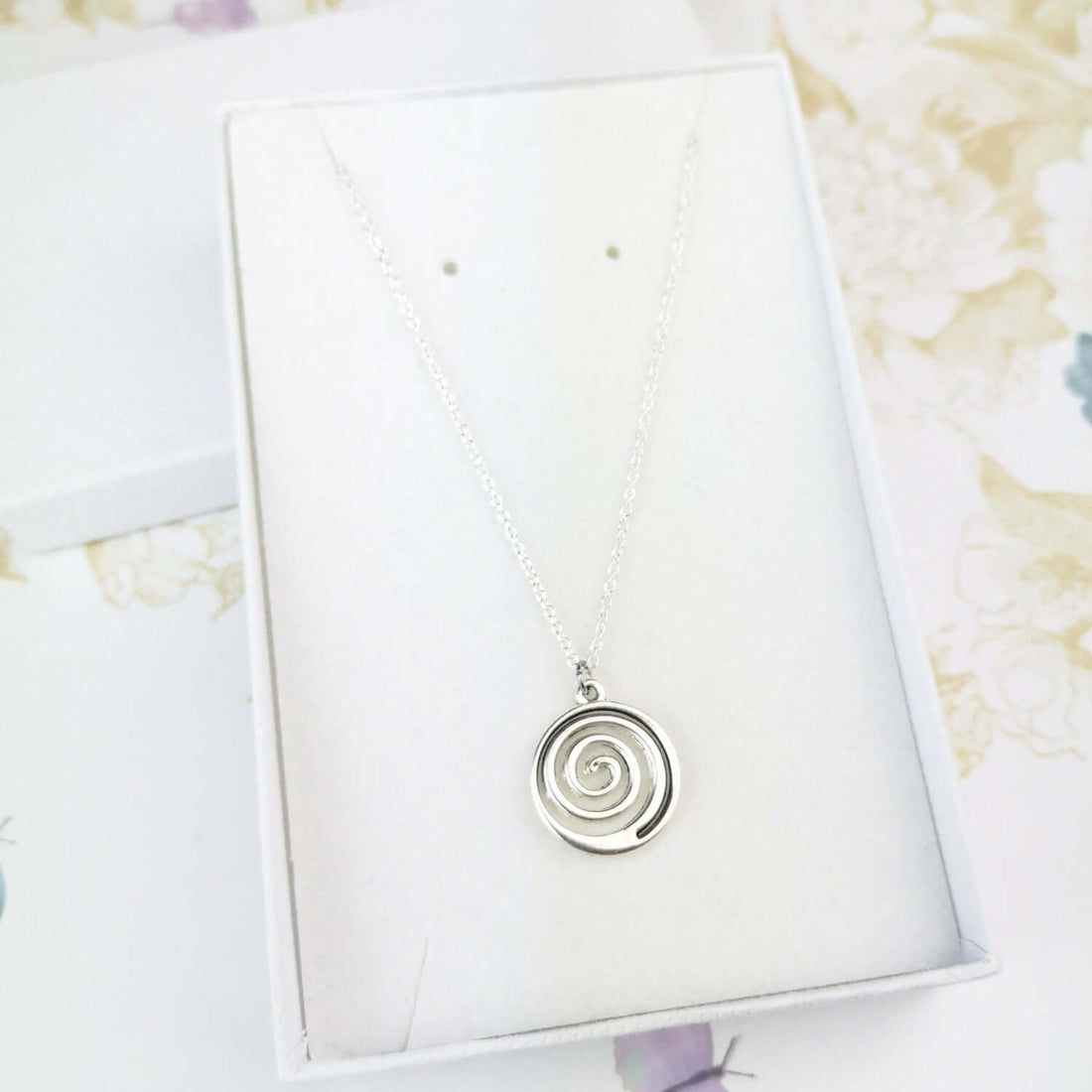 Sterling Silver Spiral Necklace